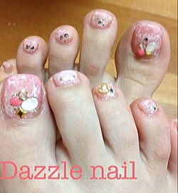 マーブルフットジェルネイル