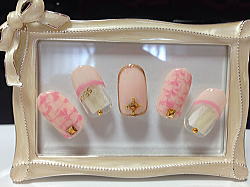 マーブルピーコックやゴールドラメを使った甘辛ミックス