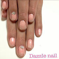 シルバーラメのグラデーション