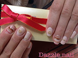 バレンタインなネイル