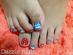 マリンなフットジェルネイル