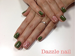 抹茶みたいなグリーンとピンクをチョイスのおしゃれカラー