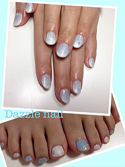 海外ウェディング用のジェルネイル