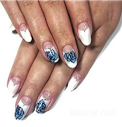 ブルーの薔薇アート