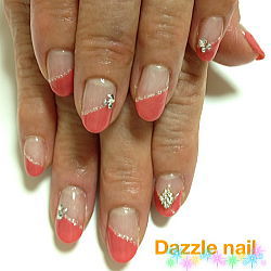 オレンジのななめフレンチ