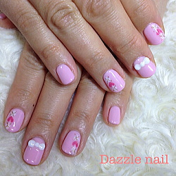 ベビーピンクにアーガイル