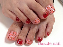 サーモンピンクを使った大人レオパード