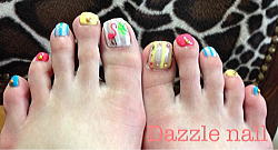 夏カラフルフット