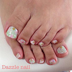 タイダイフットネイル